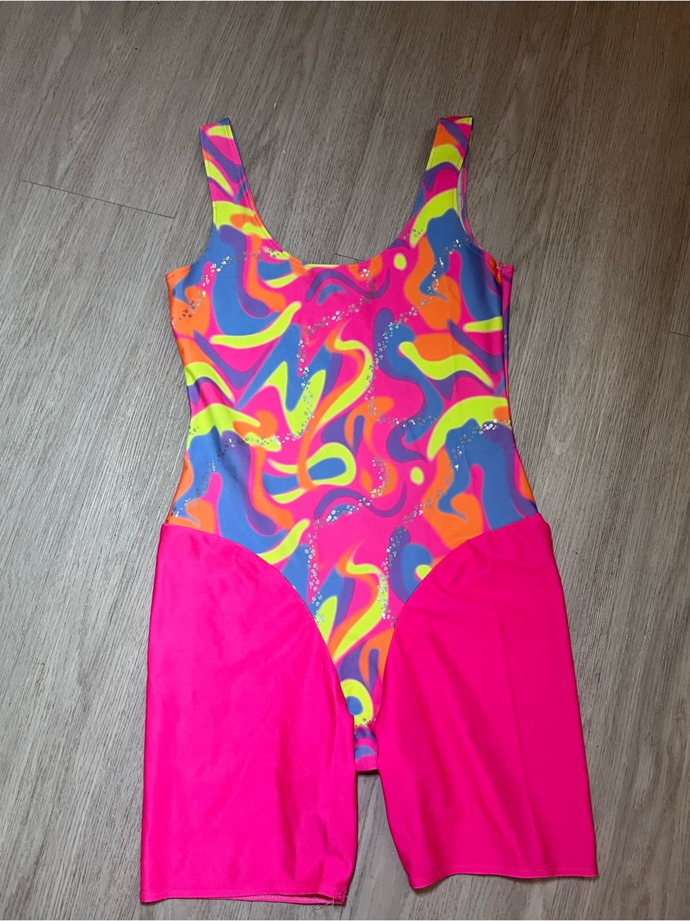 Barbie Neon Pink Multicolor Swirl Rollerbladr Barbie Halloween Costume